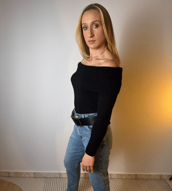 Blusa Tricot Amora - Preto