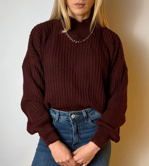 Blusa Tricot Larissa - Vinho