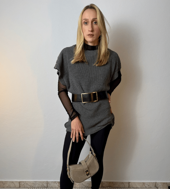 Colete Tricot Antonia - Cinza