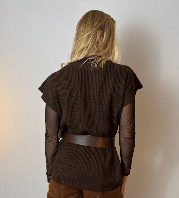 Colete Tricot Antonia - Marrom