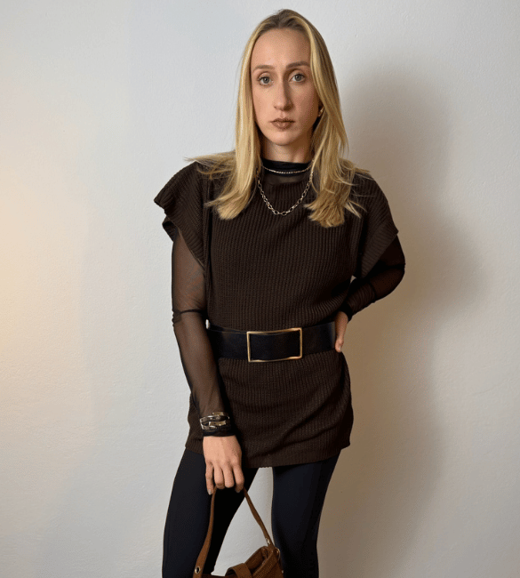 Colete Tricot Antonia - Marrom